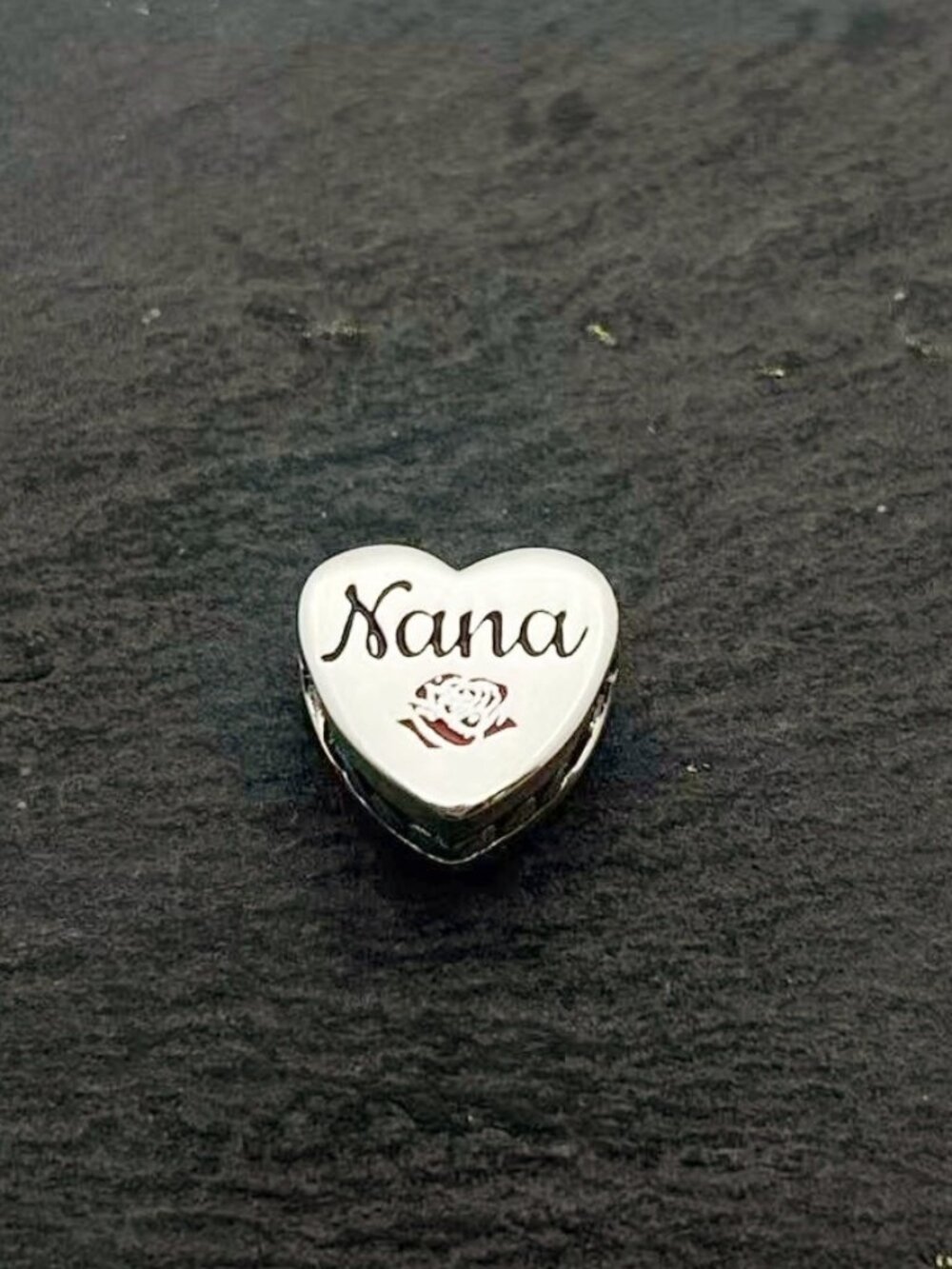 Pandora Nana Heart Charm Sterling Silver Travel Jewelry